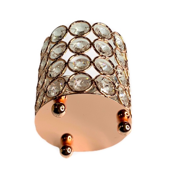 Blush/Rose Gold Tealight Crystal CandleHolder - Picture 5 of 8